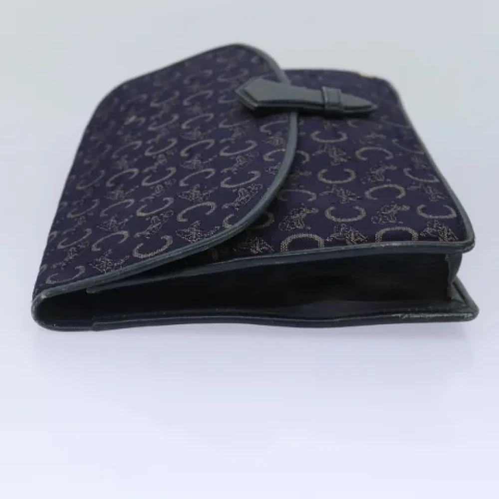 Celine Vintage Pre-owned Canvas clutches Blue Dames