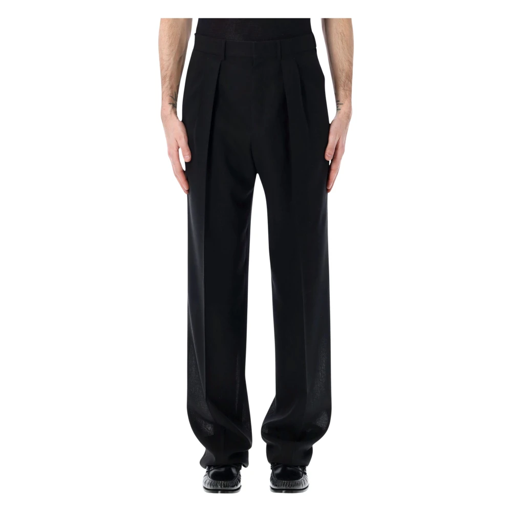 Tom Ford Men's Black Double Pleat Pants