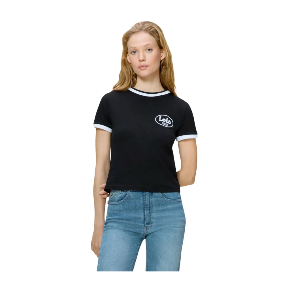 Lois Emma T-shirt in verschillende kleuren Black Dames