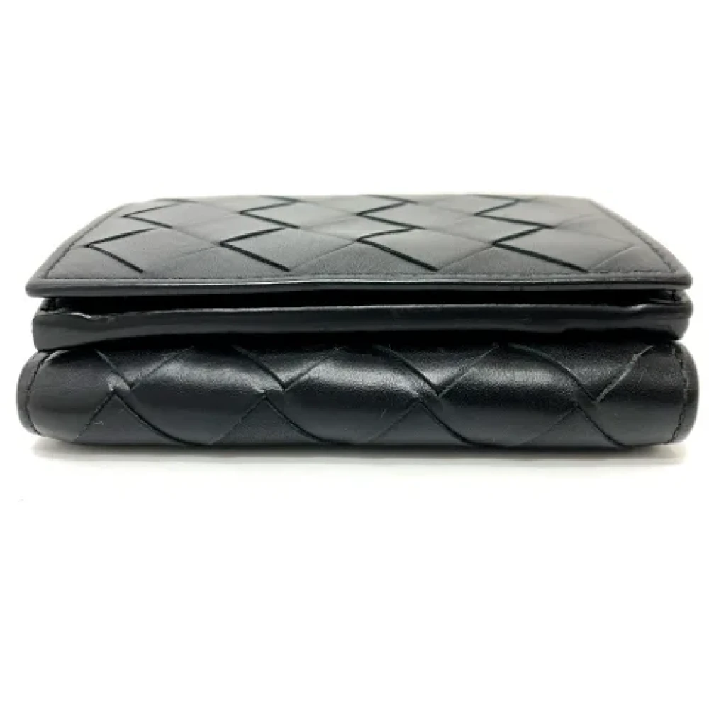 Bottega Veneta Vintage Pre-owned Leather wallets Black Dames