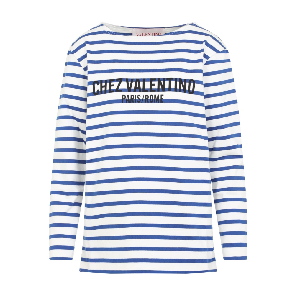 Valentino Casual Katoenen T-shirt voor Dagelijks Gebruik Blue Dames