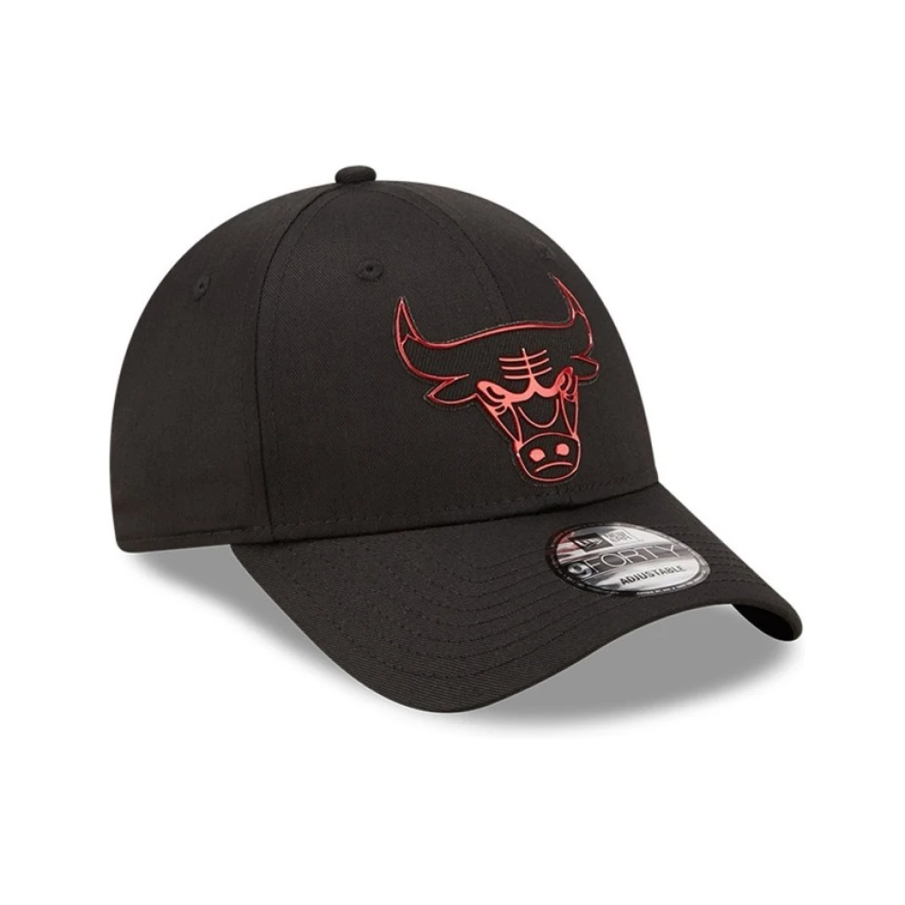 new era Zwarte Bulls Folie Logo Pet Black Heren