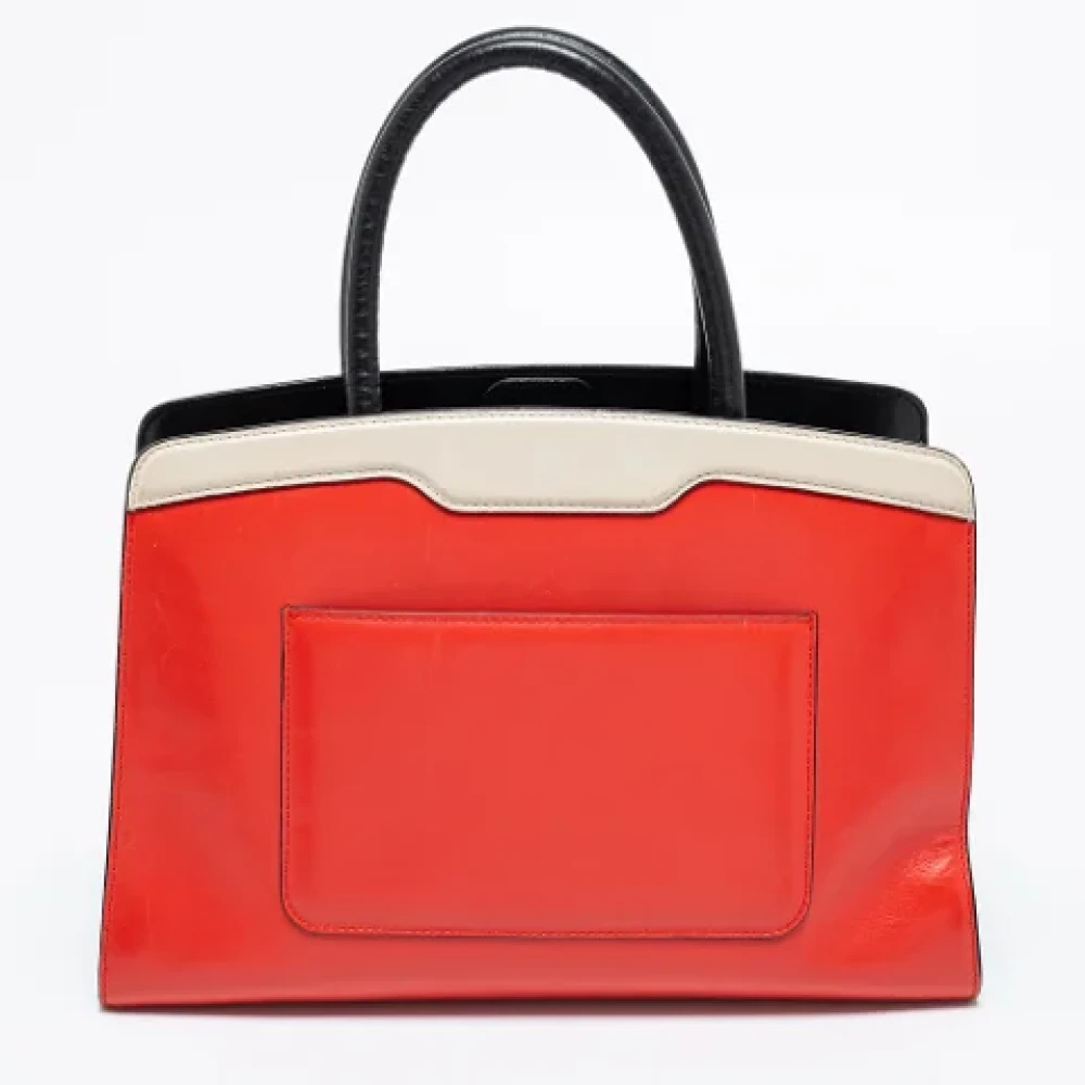 Bvlgari Vintage Pre-owned Leather totes Red Dames