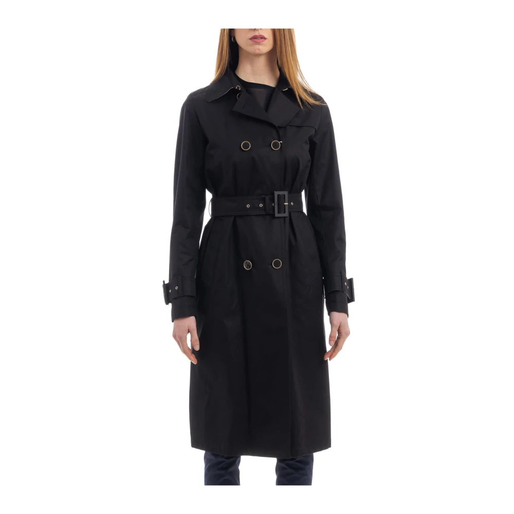 Herno Trench Coats Black Dames