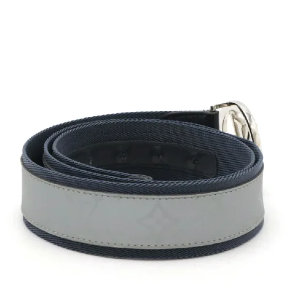 Louis Vuitton Vintage Pre-owned Leather belts Blue Heren