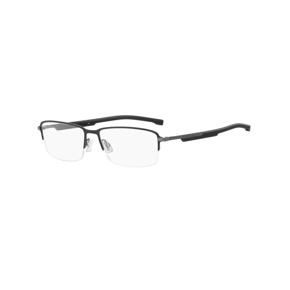 Hugo Boss Mat Zwart Metalen Montuur Bril Black Heren