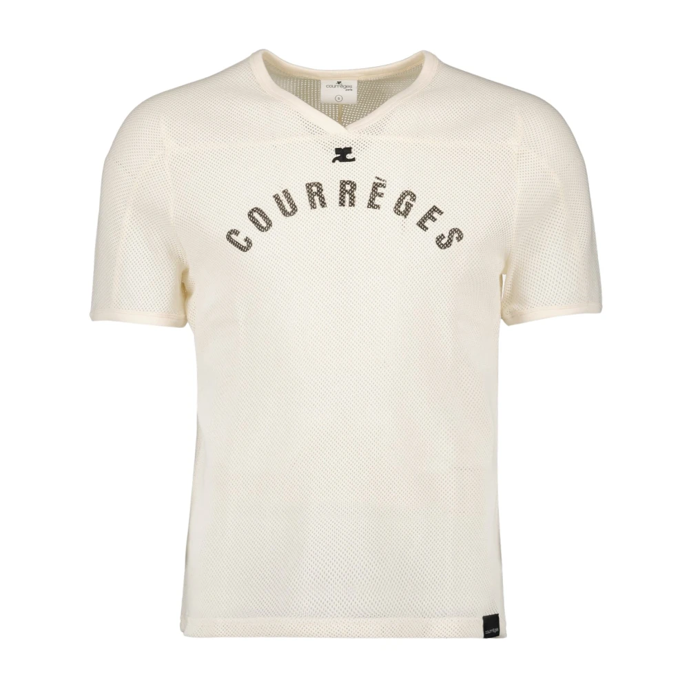 Courrèges Mesh Baseball T-shirt Beige Heren