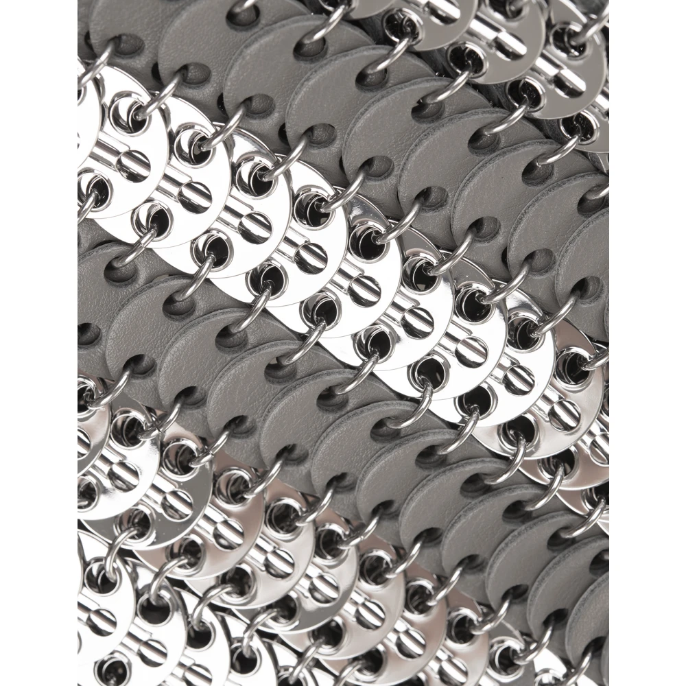 Paco Rabanne Grijze Vierkante Tas met Dubbele Band Gray Dames