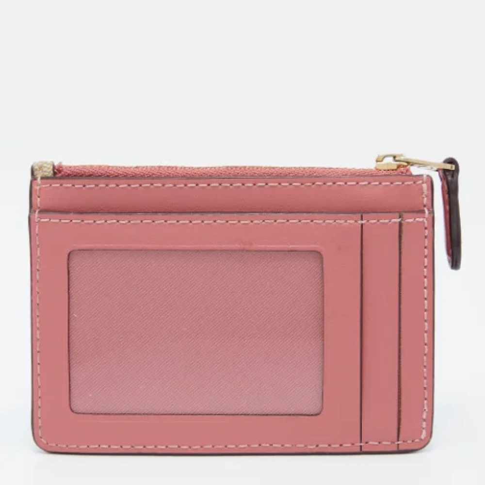 Coach Pre-owned Coated canvas wallets Beige Dames