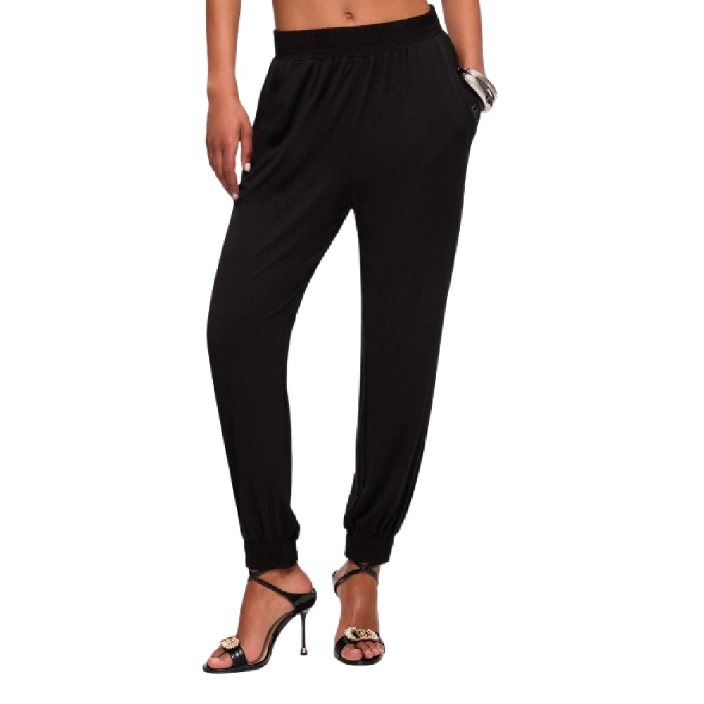 Liu Jo Vrouw Zwart Broeken Dames, Xl, Va 6125 Jersey Broek