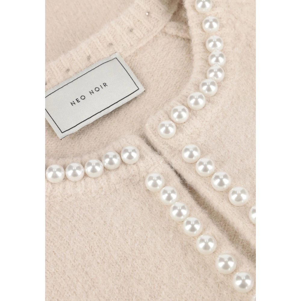 NEO NOIR Parel Gebreide Vest voor Vrouwen Beige Dames