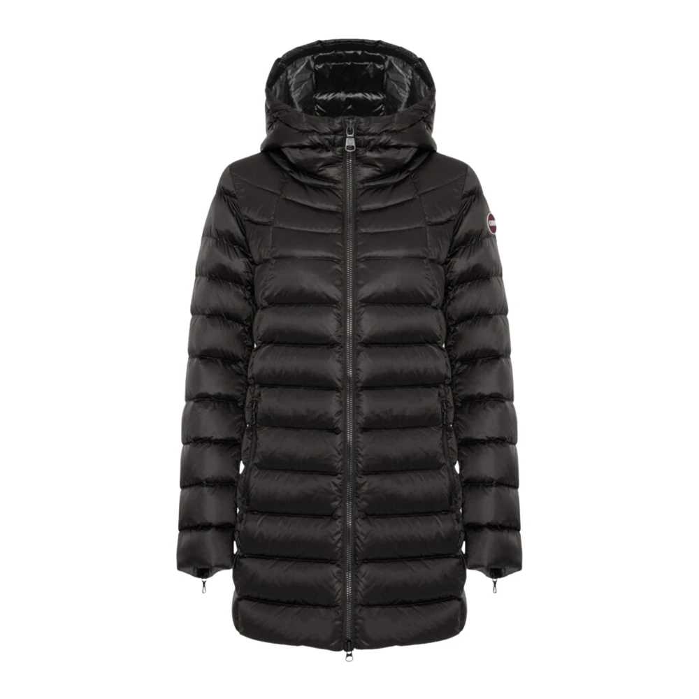 Colmar Medium iriserende dames donsjack met capuchon Black Dames