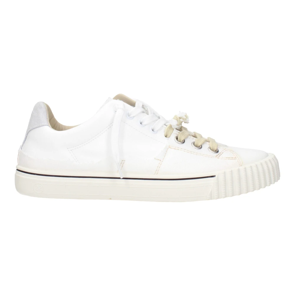Maison Margiela Men's White Leather Low Top Sneakers