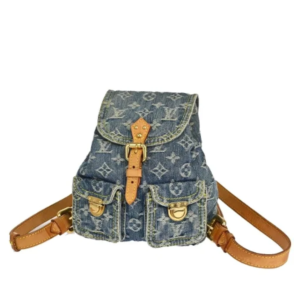 Louis Vuitton Vintage Pre-owned Fabric backpacks Blue Dames