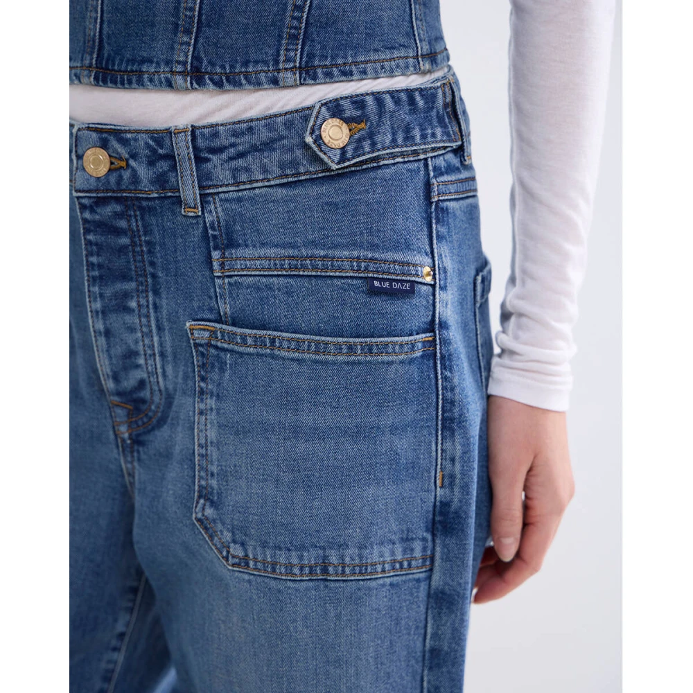 Summum Woman Wijde Pijp Jeans Bolivia Ocean Denim Blue Dames