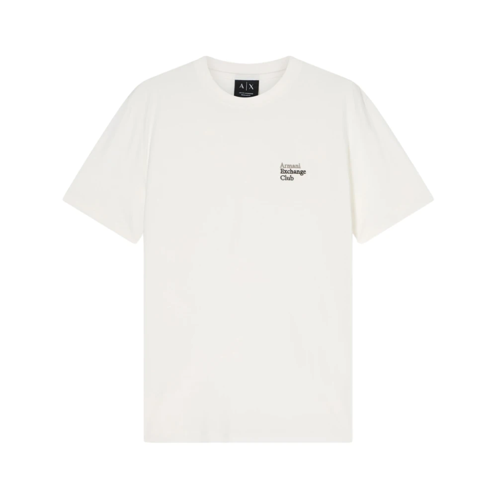Armani Exchange Mannelijk Wit Tops Heren, L, T-Shirts
