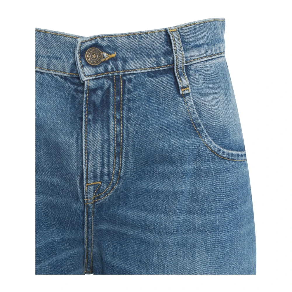 Cycle Blauwe Wijde Pijp Lage Taille Jeans Blue Dames