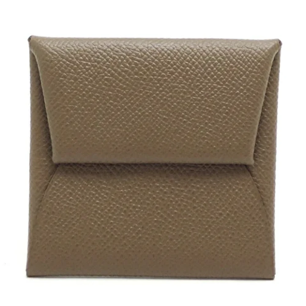 Hermès Vintage Pre-owned Leather wallets Gray Dames