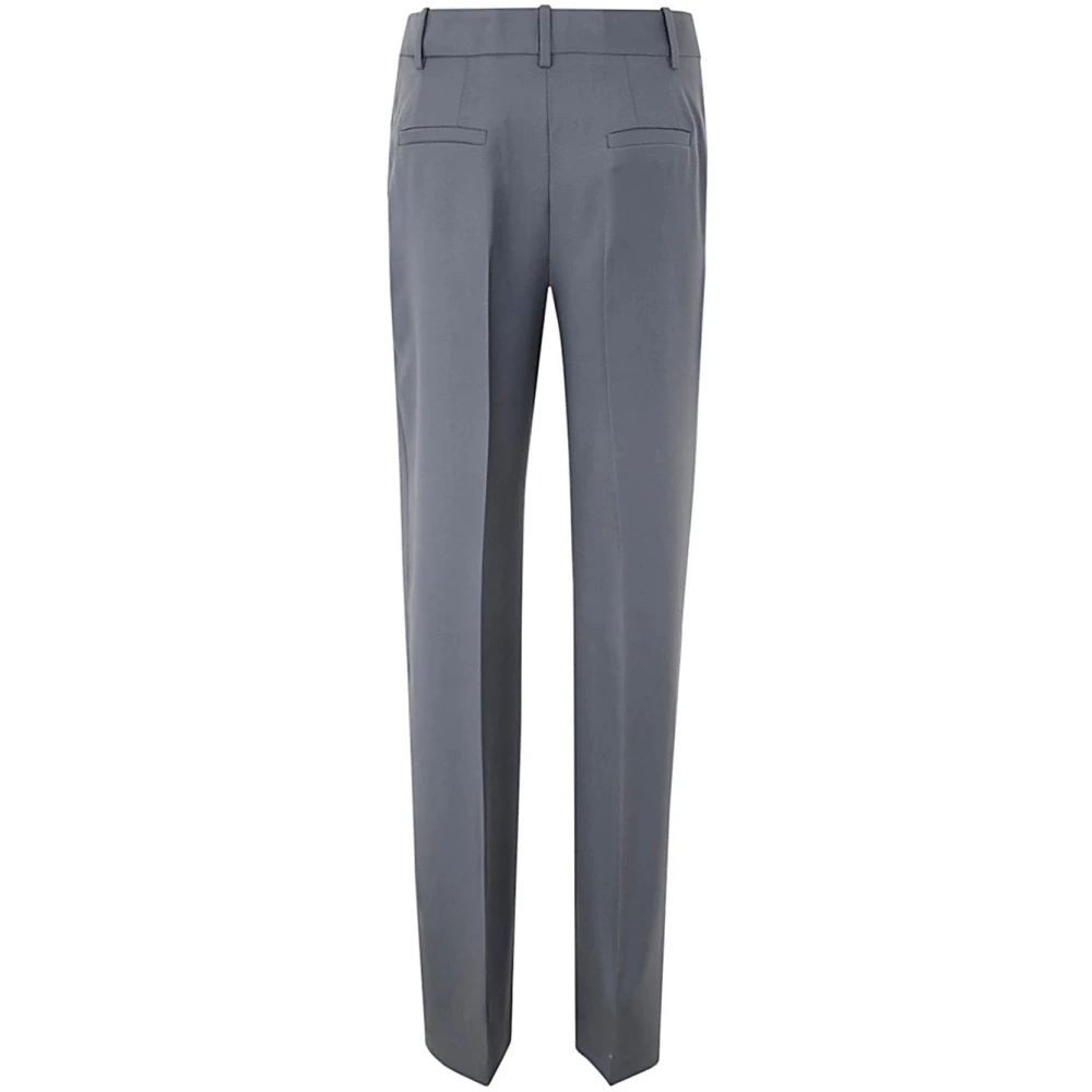 Loulou Studio Fjord Grey Wollen Broek Gray Dames