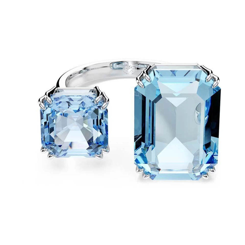 Swarovski Millenia Offener Ring, Oktagon-Schliff, Rhodiniert Blau Größe 52 - Image 2