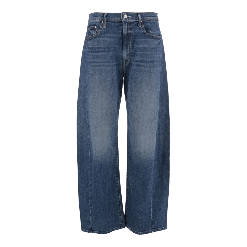 Mother Klassieke Mid-Rise Jeans met Vijf Zakken Blue Dames