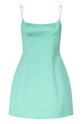 green-backless-mini-dress-couture-stitching