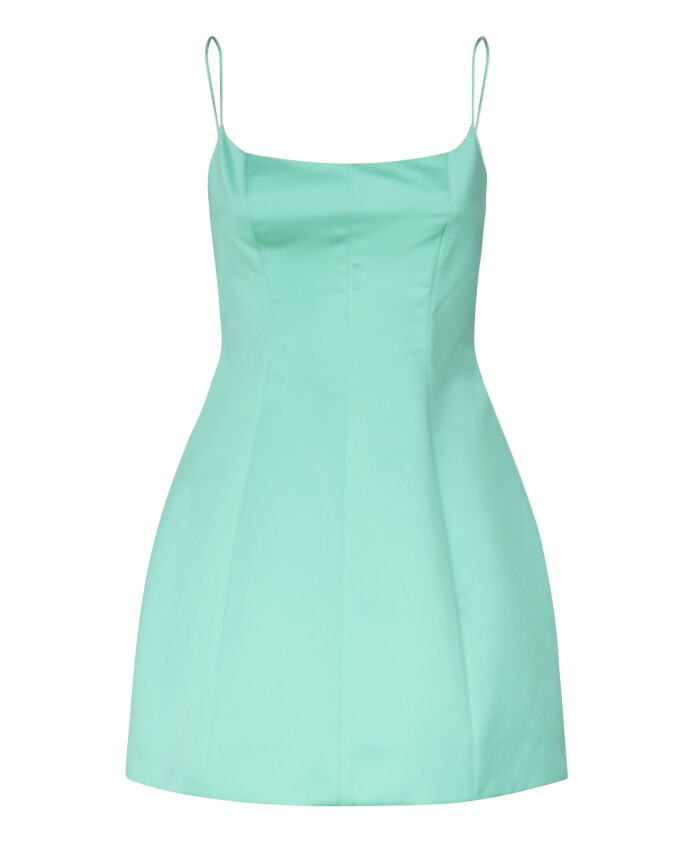 green-backless-mini-dress-couture-stitching