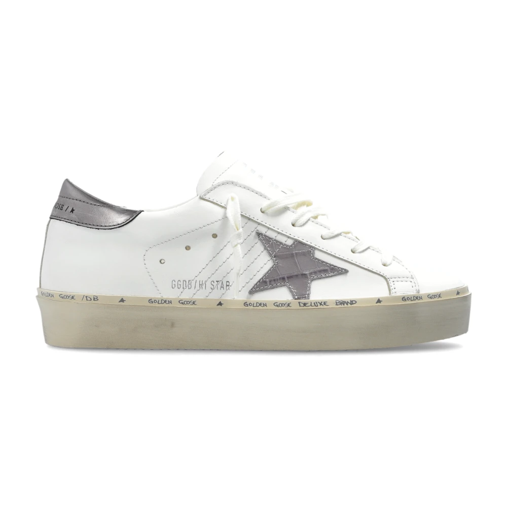 Golden Goose Women's White Hi Star Classic With List Trainers, Sneakers, 8 Uk, Shoes
