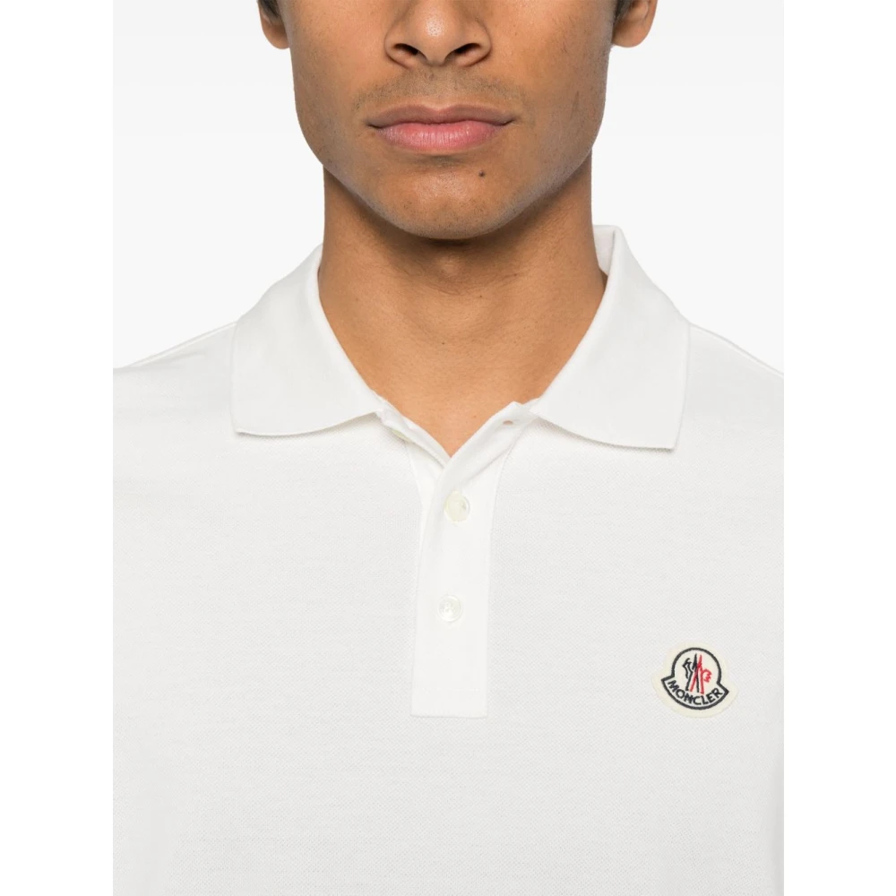 Moncler Witte T-shirts en Polos met Strepen White Heren