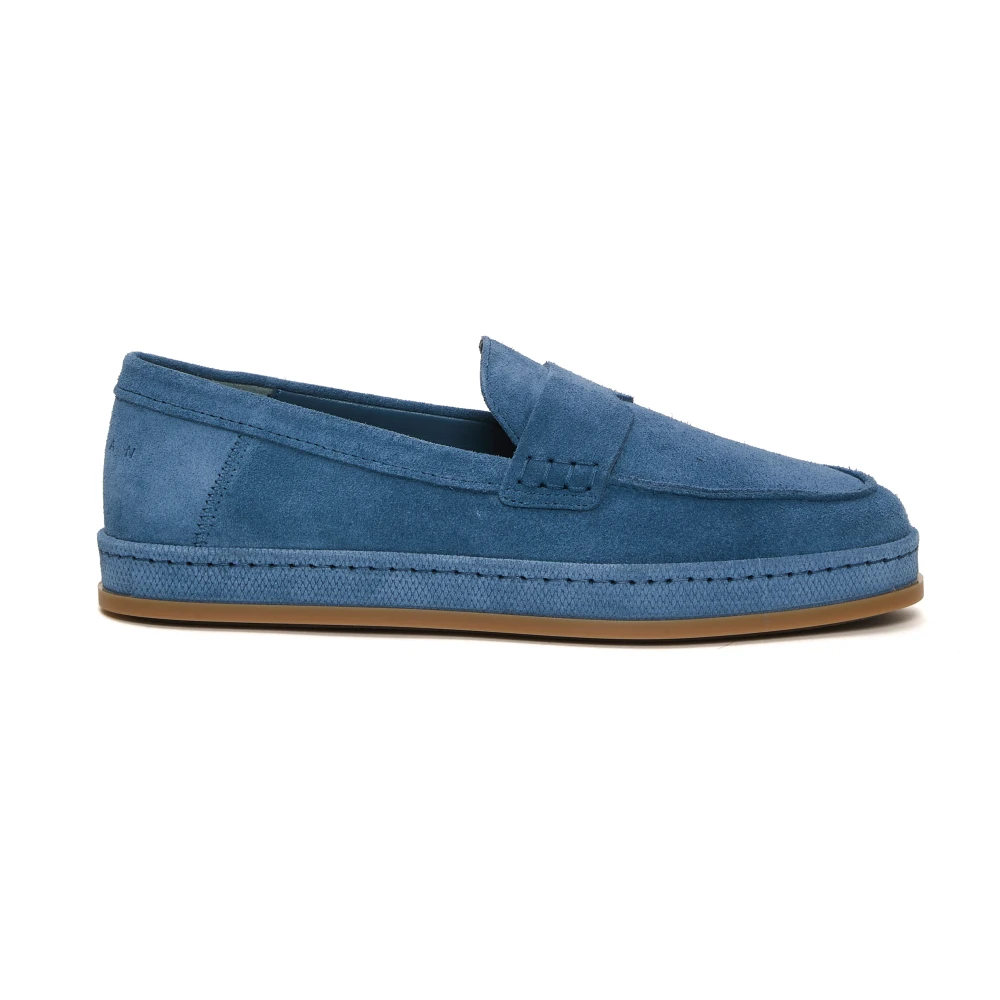 Hogan Blå Mocka Slip-On Loafers Blue, Dam