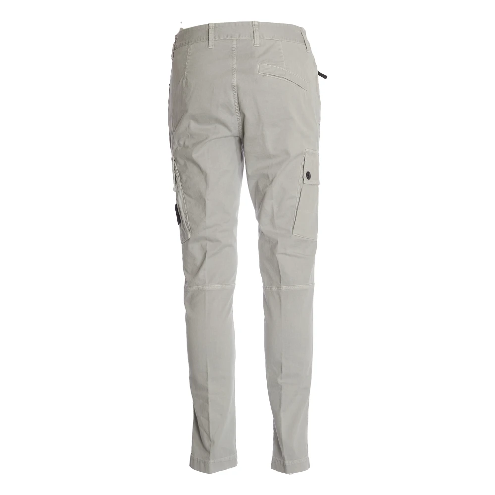 Stone Island Slim-Fit Cargo Broek Grigio Aw24 Gray Heren