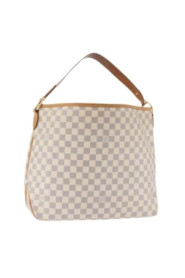 Pre-owned Damier Azur Axelremsväska