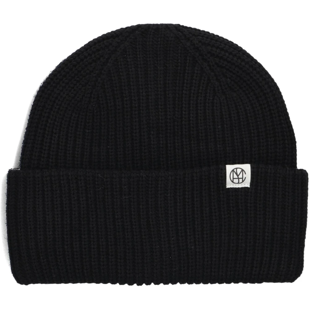 Moss copenhagen Iconische Zwarte Beanie voor Trendy Vrouwen Black Dames