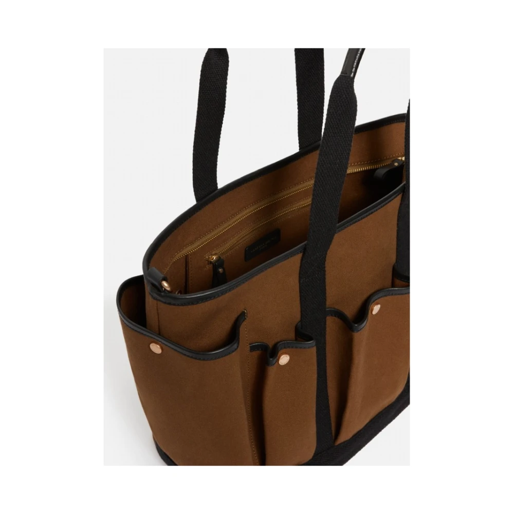 Vanessa Bruno Multipocket Schoudertas in Khaki Green Dames
