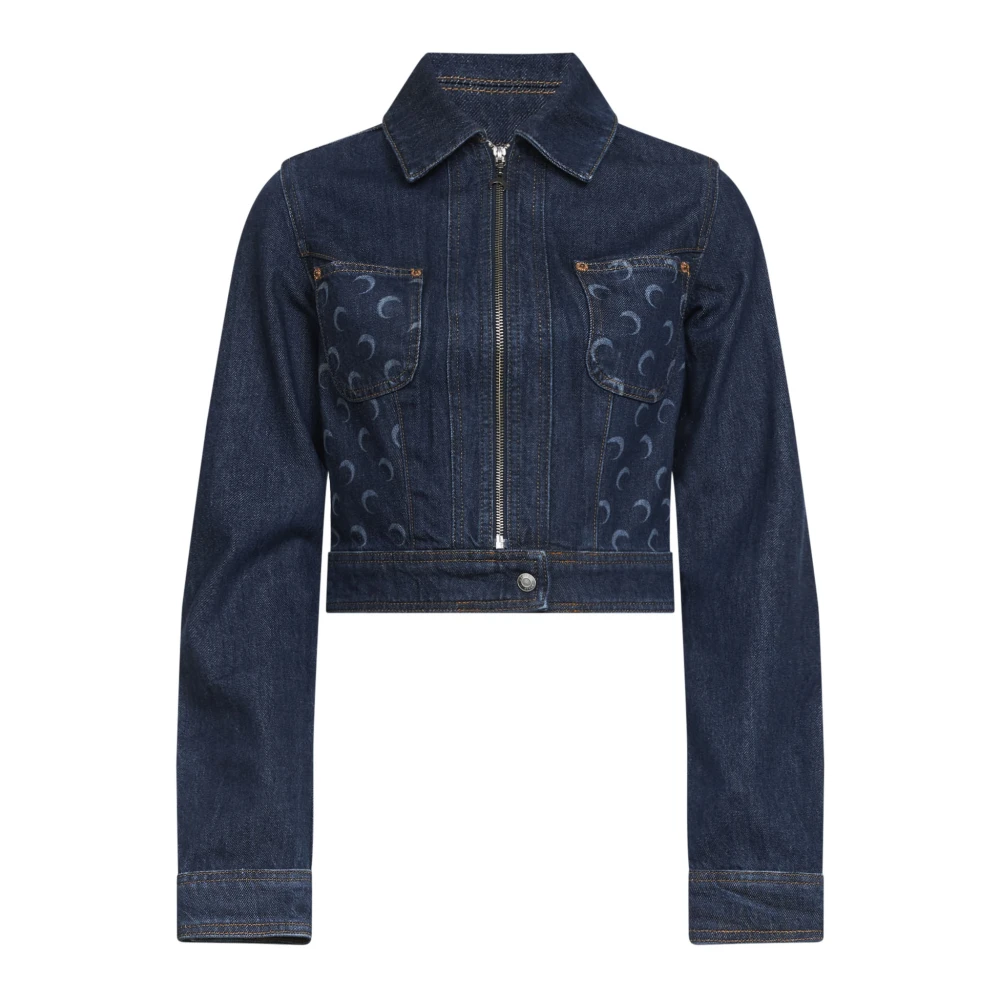 Marine Serre Blue Arden Trucker Jacket - Female - Denim Jackets - M - Jackets