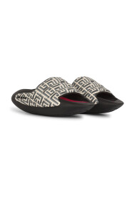 Quilted leather B-IT mules with  monogram print