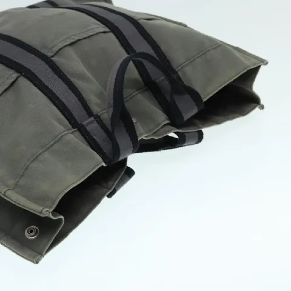 Hermès Vintage Pre-owned Canvas handbags Gray Dames