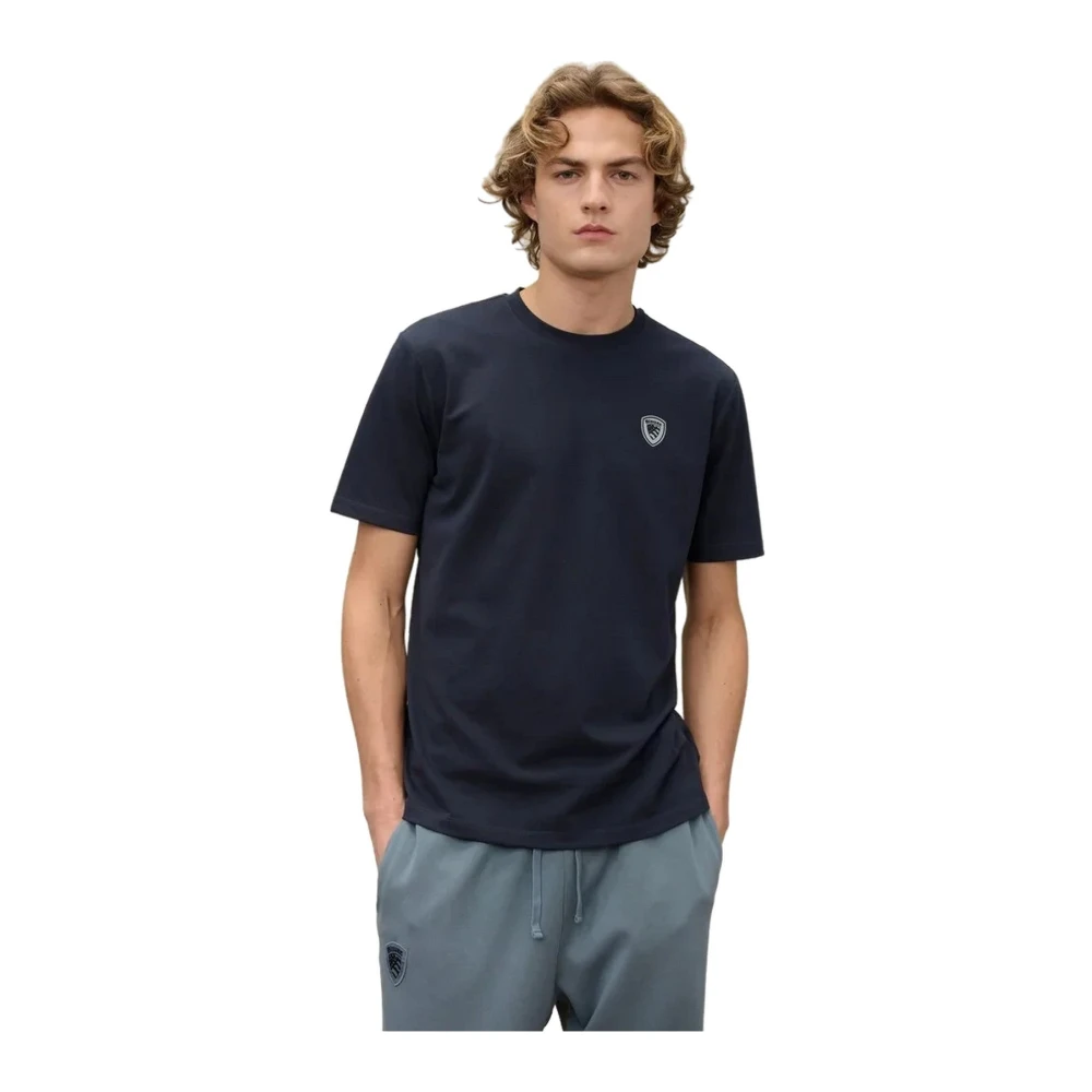 Blauer Mannelijk Blauw Tops Heren, L, Katoen, Jan T-Shirt