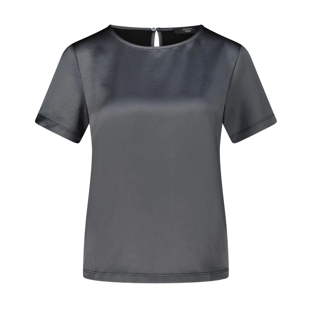 Max Mara Satin Blouse Amburgo Green Dames
