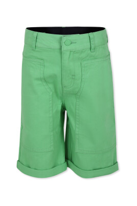 green-casual-cotton-shorts