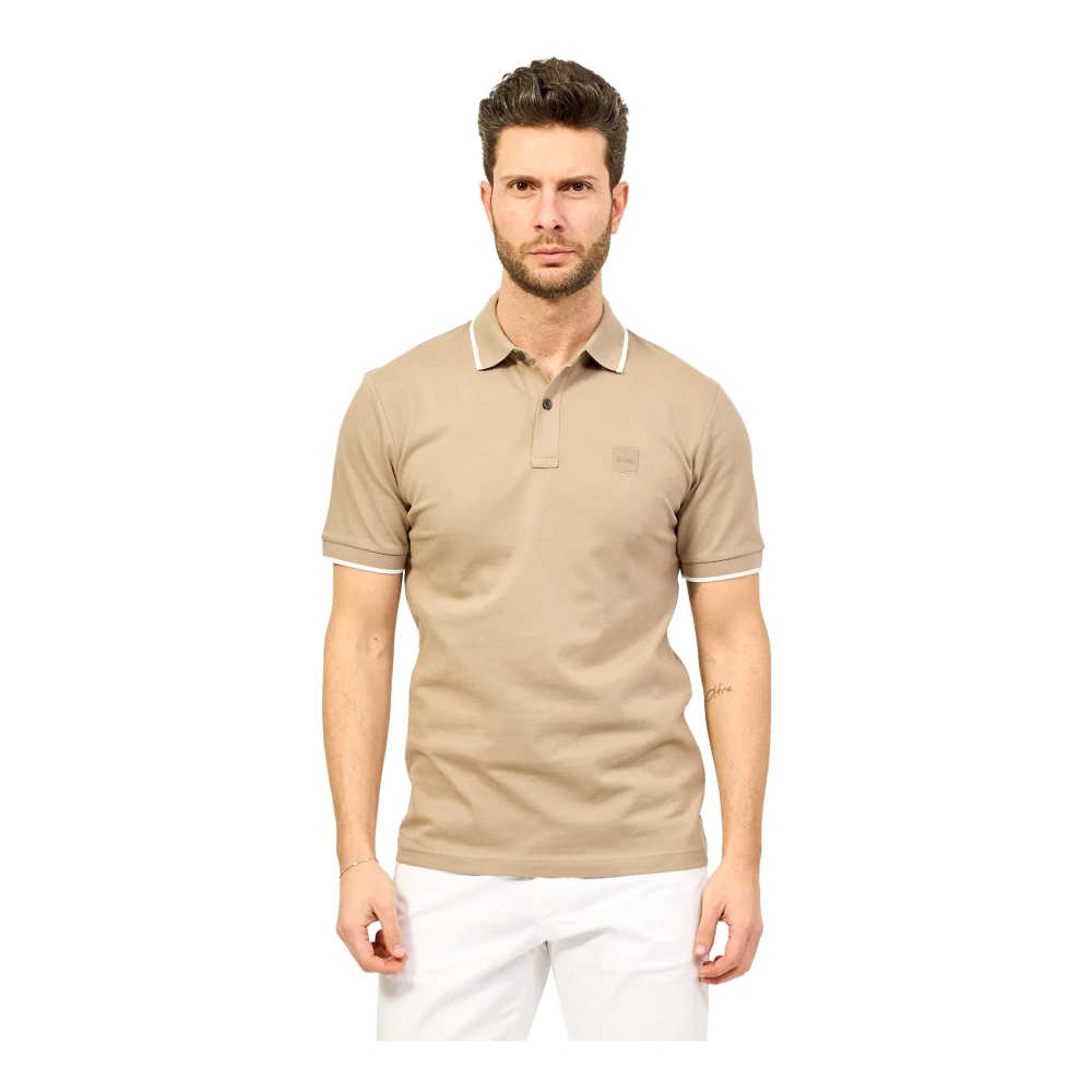 Hugo Boss Polo Shirts Brown Heren