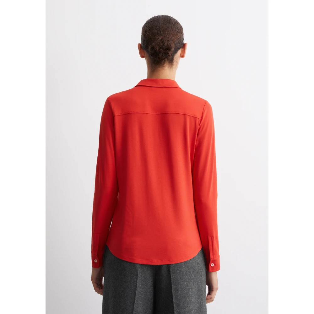Marc O'Polo Reguliere jerseyblouse Red Dames