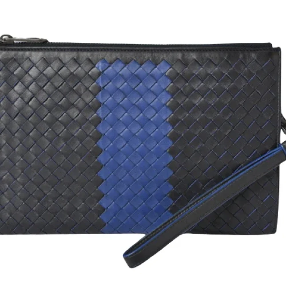 Bottega Veneta Vintage Pre-owned Leather clutches Black Dames