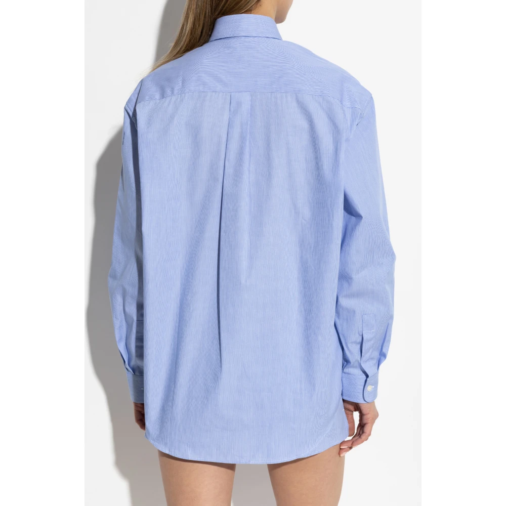Sporty & Rich Shirt met logo Blue Dames