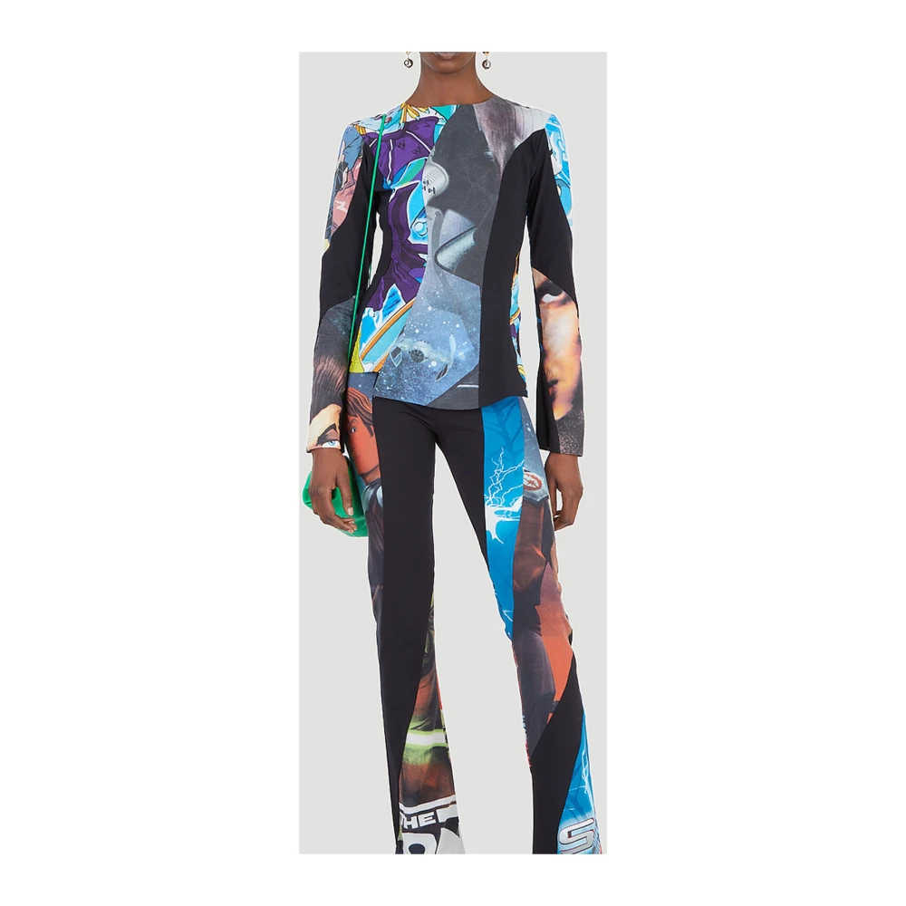 Rave Review Upcycled Space Cartoon Top Multicolor Dames