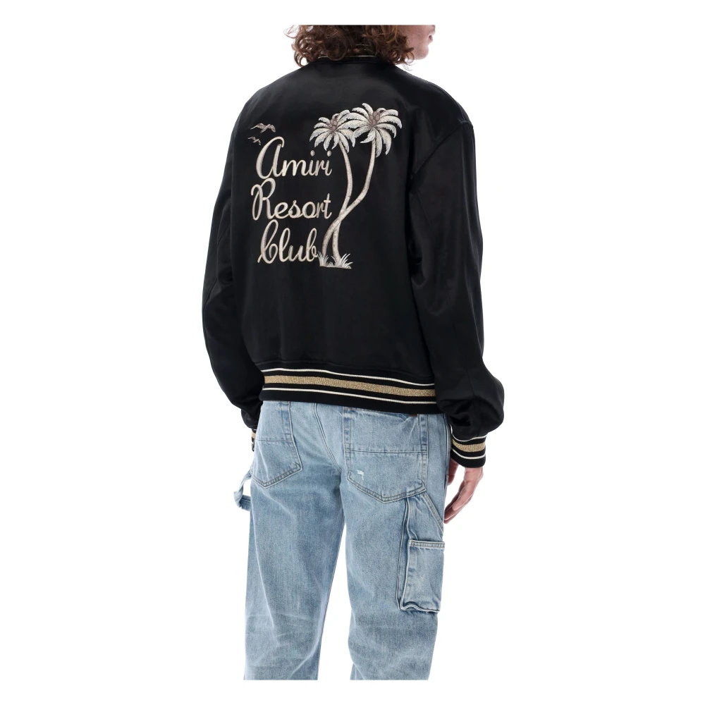 Amiri Zwarte Varsity Jacket Buitenkleding Black Heren