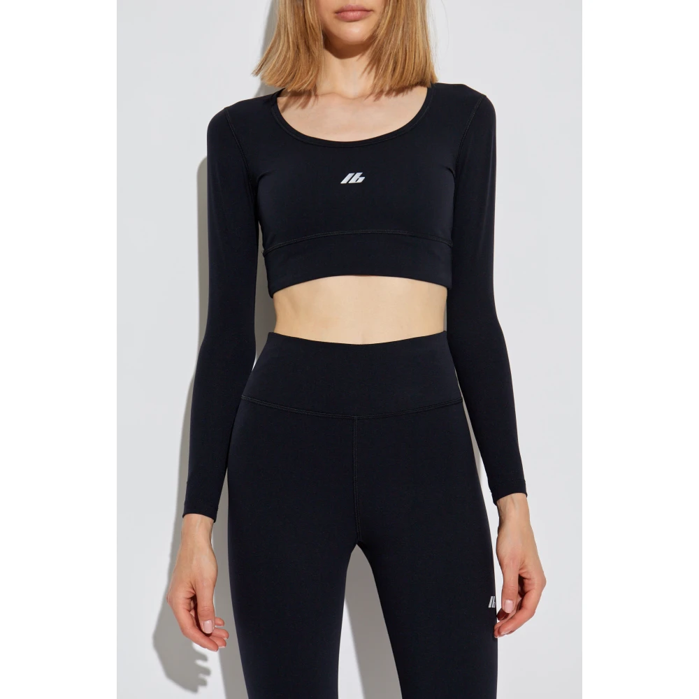 Balenciaga Sporttop met logo Black Dames