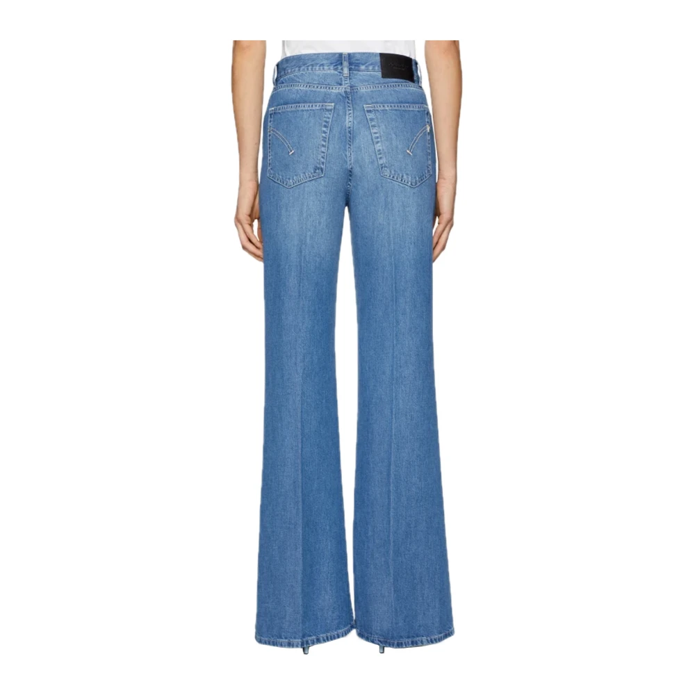 Dondup Wide Leg Denim Jeans Blue Dames