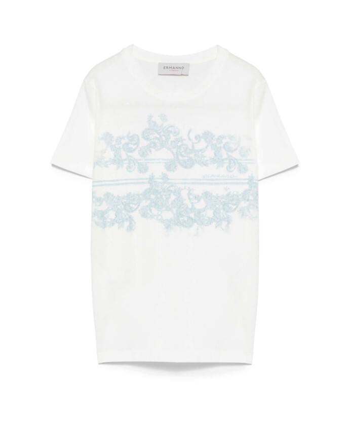 baroque-print-white-logo-t-shirt