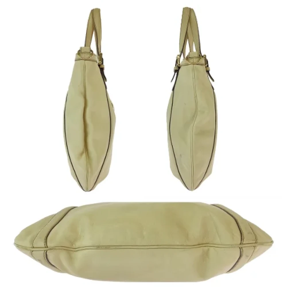 Gucci Vintage Pre-owned Leather totes Beige Dames